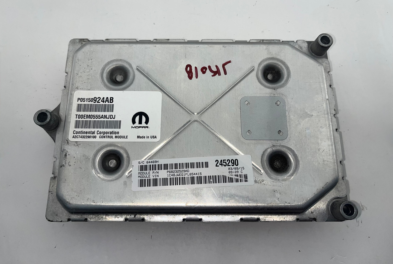 2015 Jeep Wrangler JK Engine Control Module ECU / P05150924AB / JK018