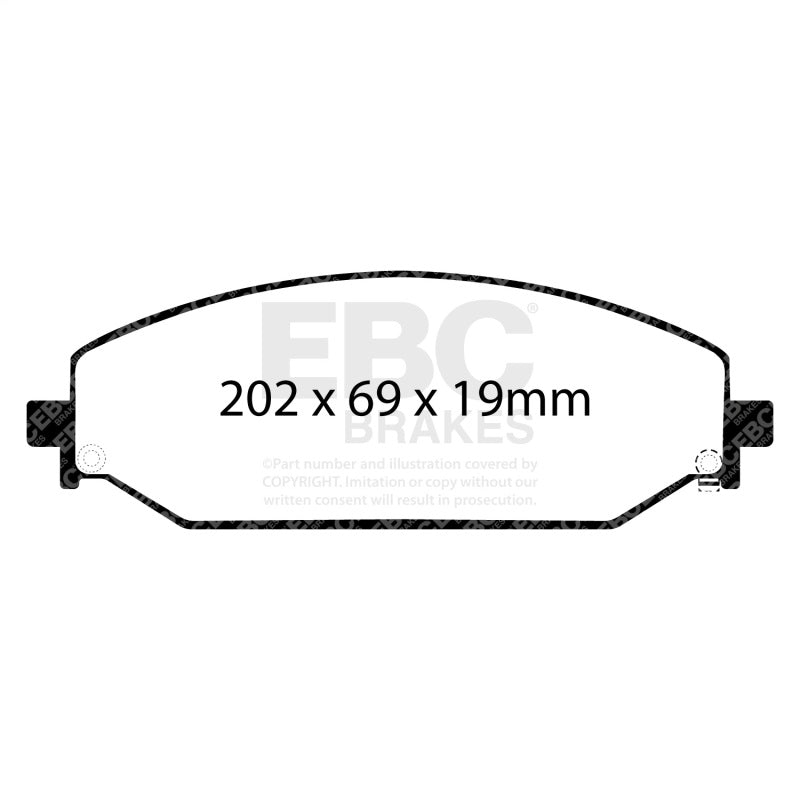 EBC 2019+ Ram Trucks 1500 (DT) Yellowstuff Front Brake Pads - Image 7
