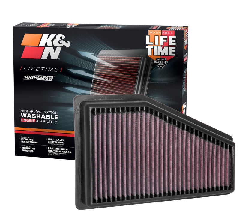 K&N 2019 Jeep Cherokee L4-2.4L V6-3.2L F/I Replacement Drop In Air Filter - Image 10