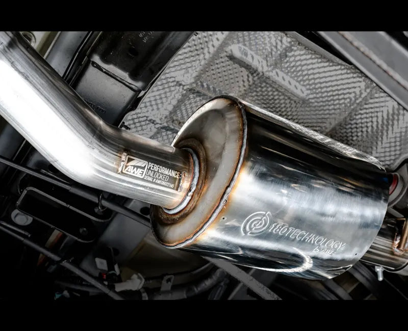 Awe Tread Edition Catback Dual Exhaust for Jeep JT 3.6L Diamond Black Tips 3015 33101 - Image 2
