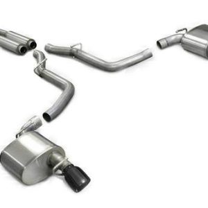 2005-2010 SRT8 Dodge Charger / Dodge Magnum / Chrysler 300 2.75" Cat-Back, Dual Rear Exit with Single 4.0" Black Pro-Series Tips by Corsa (14440BLK)