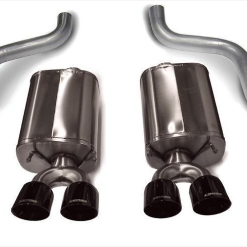 2005-2008 Chevrolet Corvette C6 6.0L/6.2L 2.5″ Axle-Back, Dual Rear Exit with Twin 4.0″ Black Pro-Series Tips by Corsa (21010BLK)