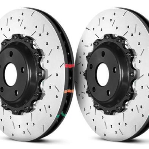 DBA (Disc Brakes Australia) Rear Drilled Slotted 5000 Series 2 Piece Rotor Assembled | 09+ Nissan GTR R-35 (52321VLKXS)