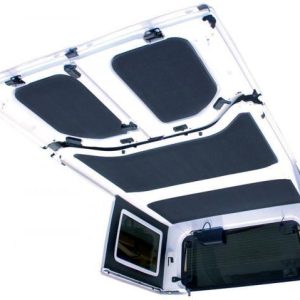 Jeep Wrangler Sound Deadening Headliner 2 Piece 1997-2006 TJ No Roll Bar Speakers and 1997-2002 with Factory Sound Bar Gray by DEI