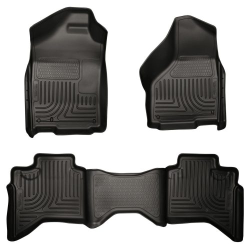 2003-2008 Dodge Ram 1500/2500/3500 Quad Cab WeatherBeater Combo Black Floor Liners by Husky Liners (98031)