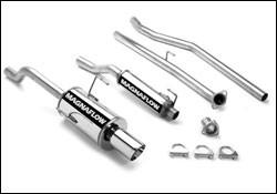 2001-2005 Honda Civic Cat Back Exhaust; Single Rear Exit by Magnaflow (15712)